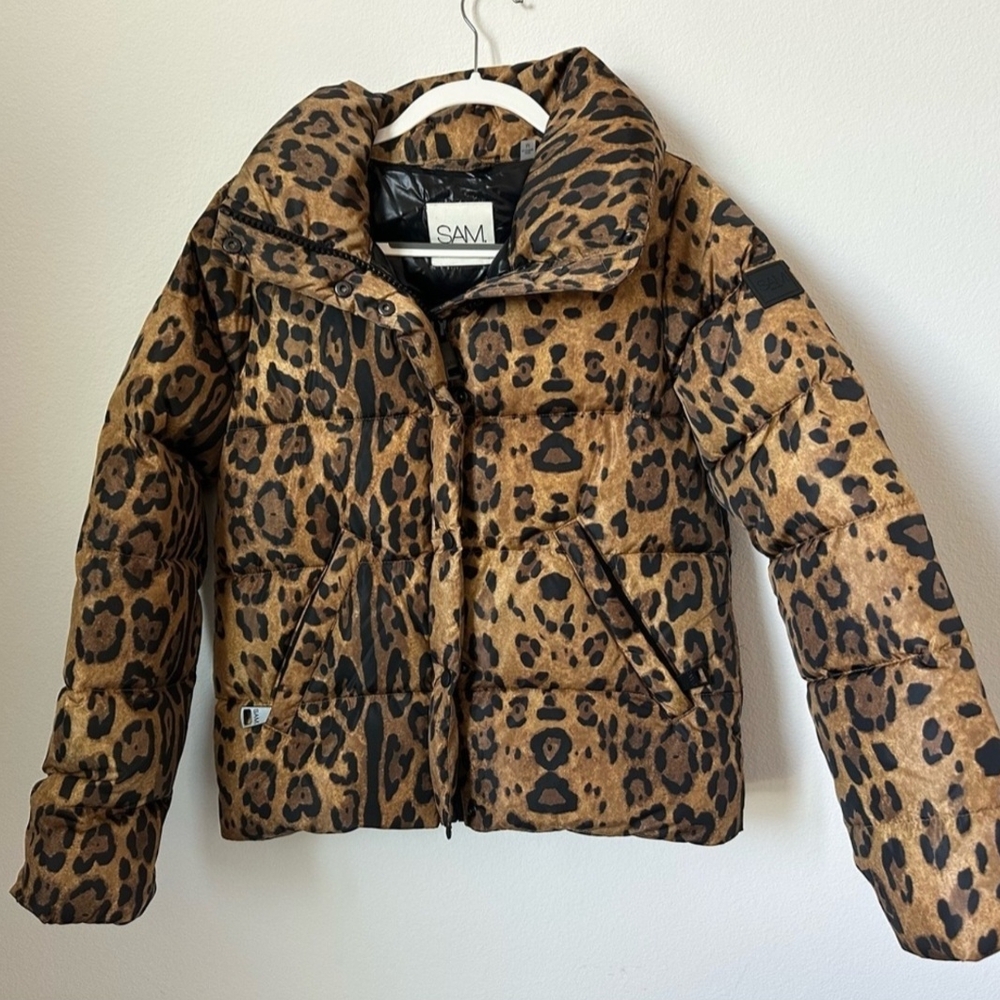 SAM. Leopard Print Puffer Jacket